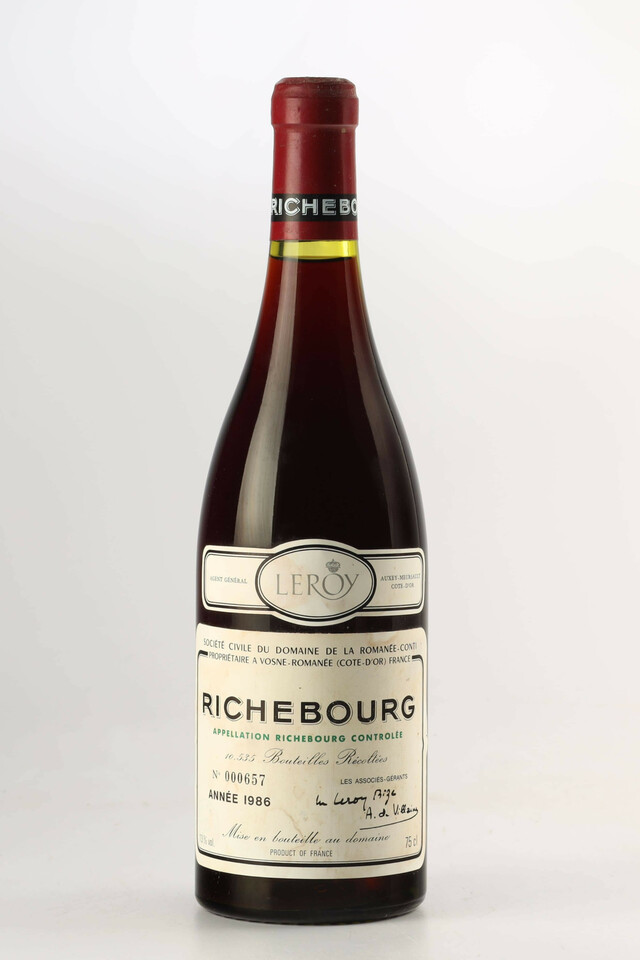 De La Romanee Conti Richebourg Grand Cru, 1986