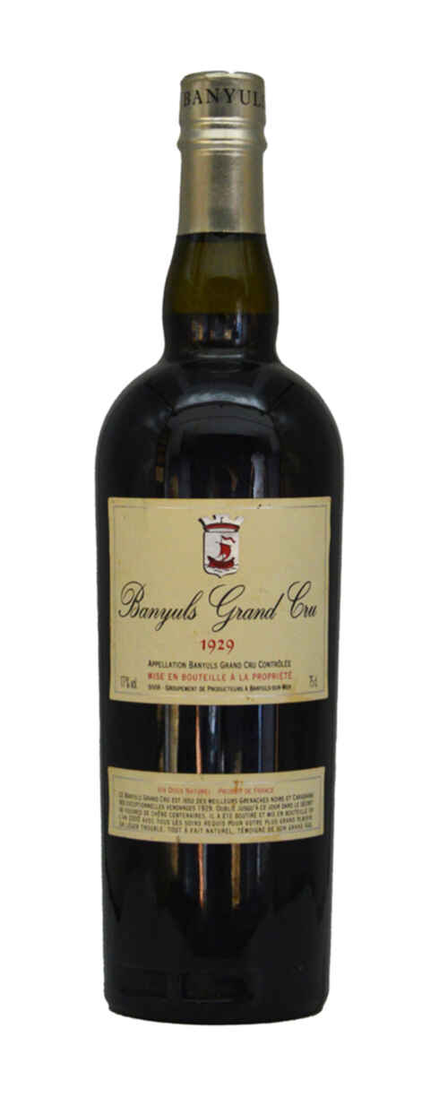 Groupment De Producteurs A Banyuls-sur-mer Banyuls Grand Cru 1929