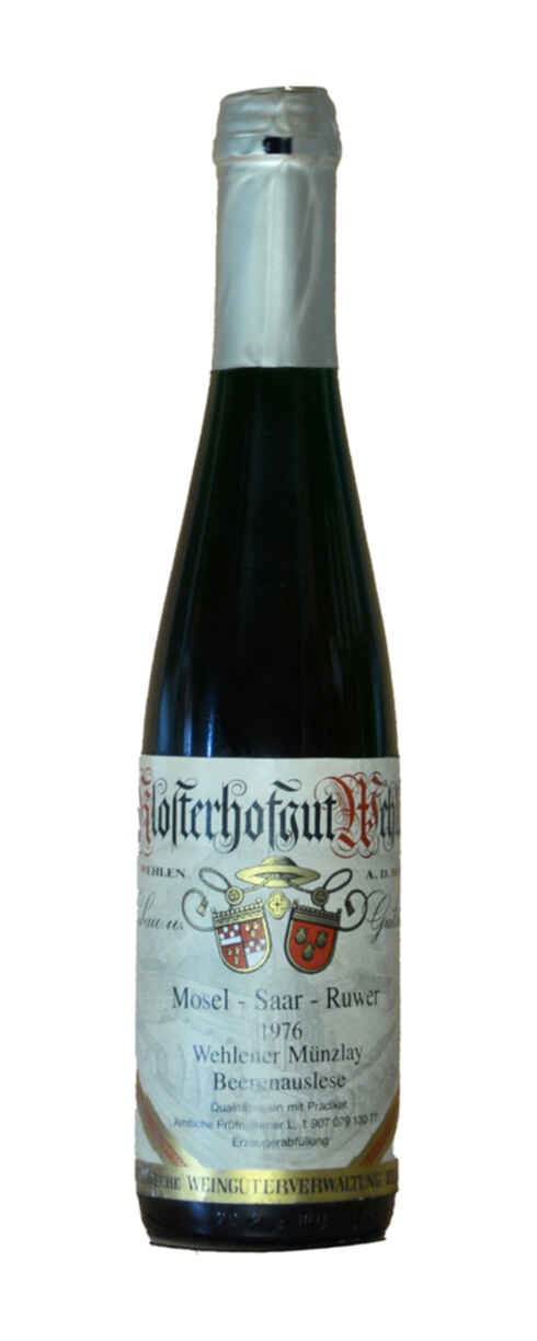 Klosterhofgut Wehlen Wehlener Münzlay Riesling Beerenauslese 1976