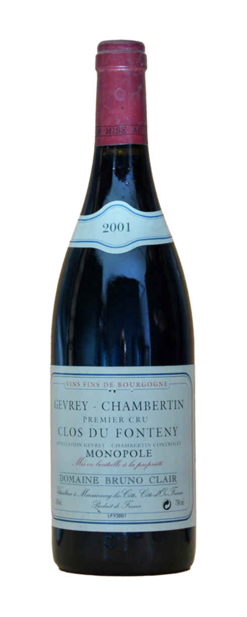 Bruno Clair Gevrey Chambertin Clos Du Fonteny 1er Cru 2001