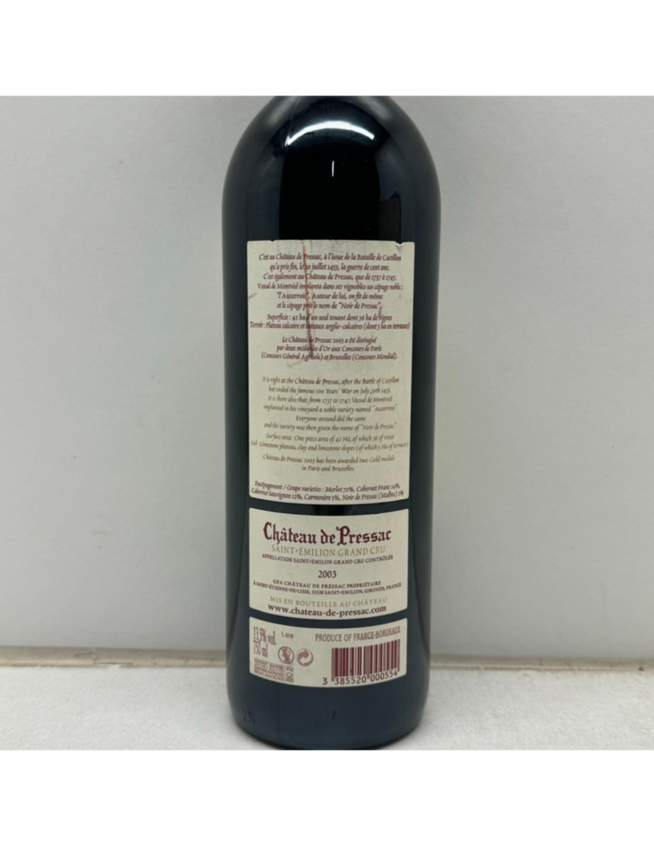 Chateau De Pressac 2003