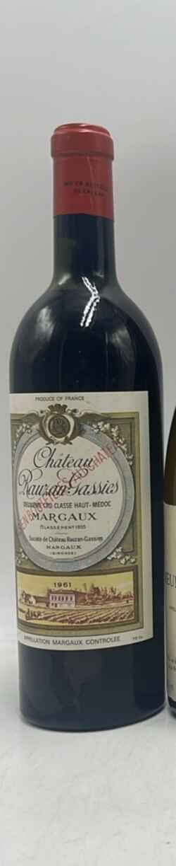 Chateau Rauzan Gassies 1961
