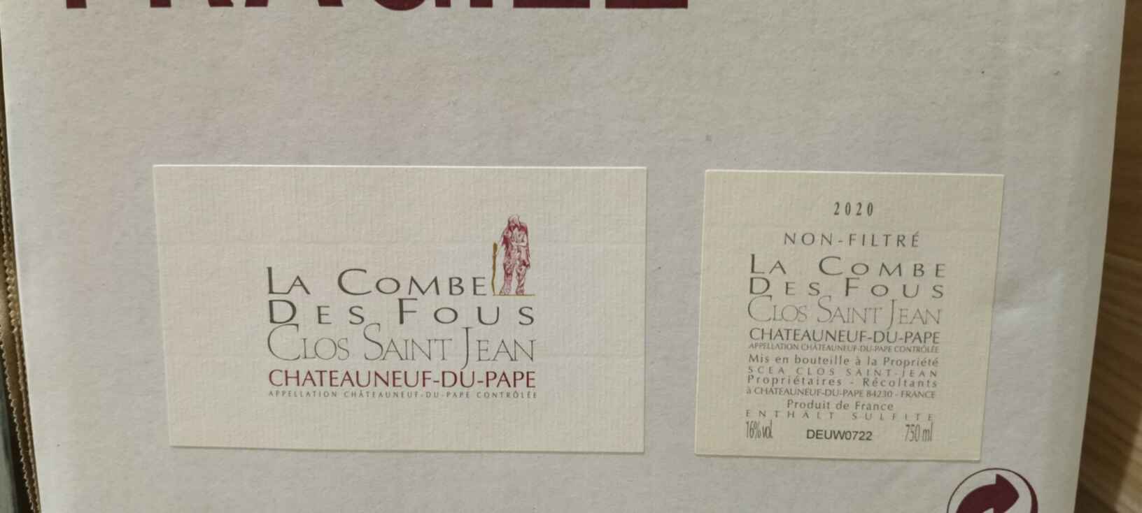 Clos Saint Jean Chateauneuf Du Pape Combe Des Fous 2020