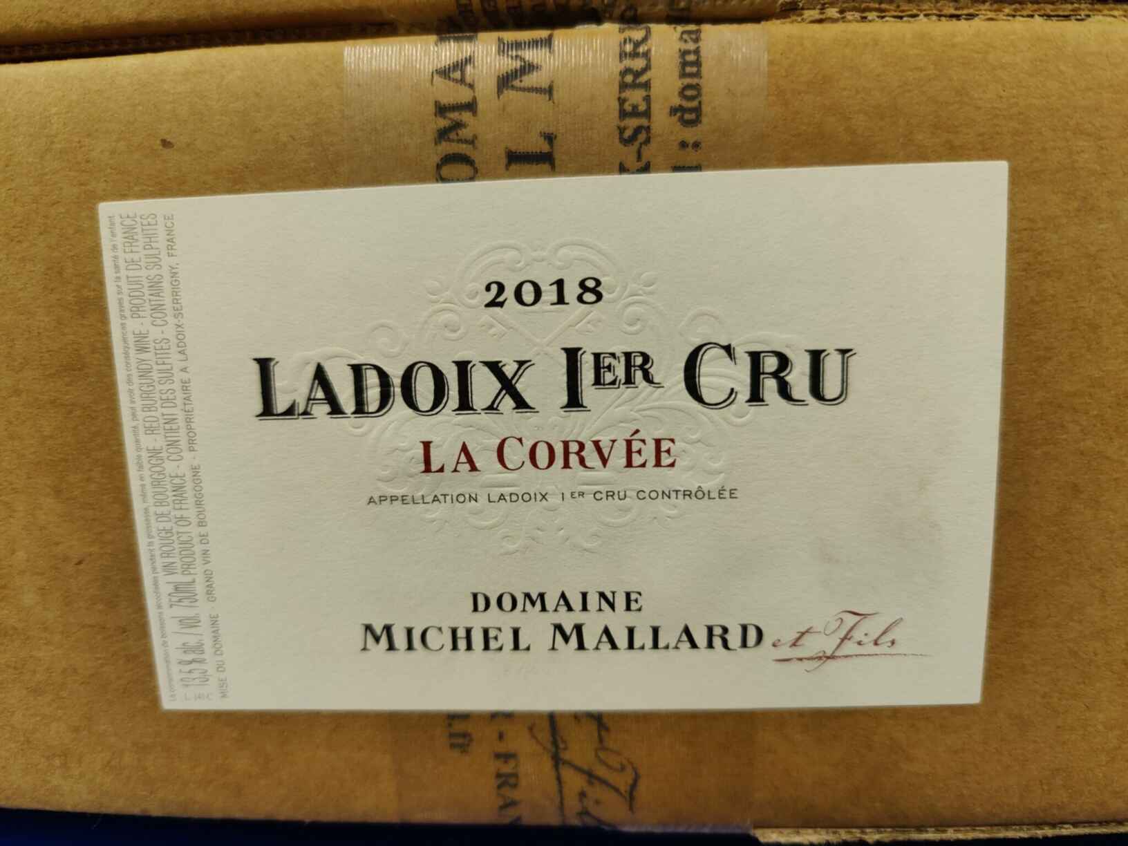 Michel Mallard Ladoix 1er Cru La Corvee 2018