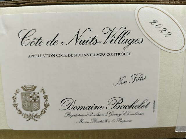 Bachelet Cote De Nuits-villages, 2022