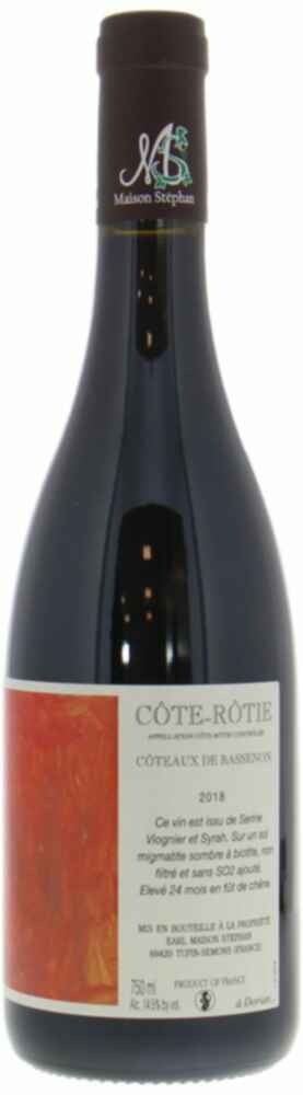 Jean Michel Stephan Cote Rôtie Côteaux De Bassenon 2018