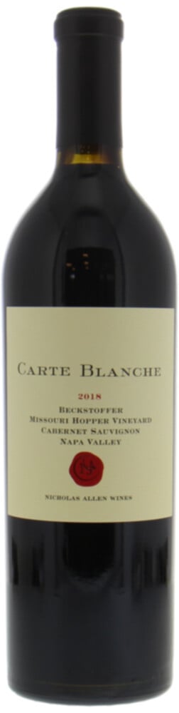 Carte Blanche Cabernet Sauvignon Beckstoffer Missouri Hopper Vineyard, 2018