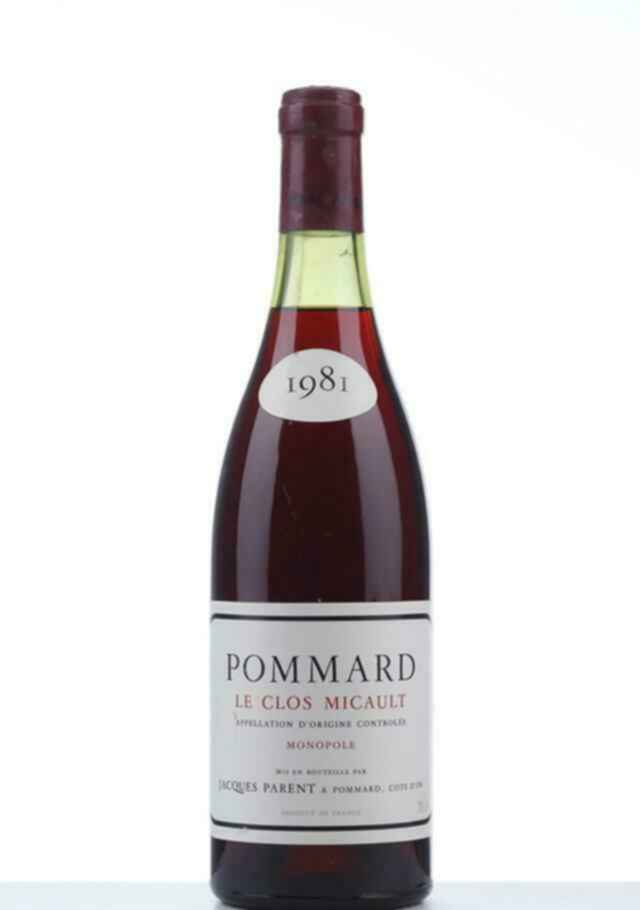 Jacques Parent Pommard Le Clos Micault 1er Cru 1981