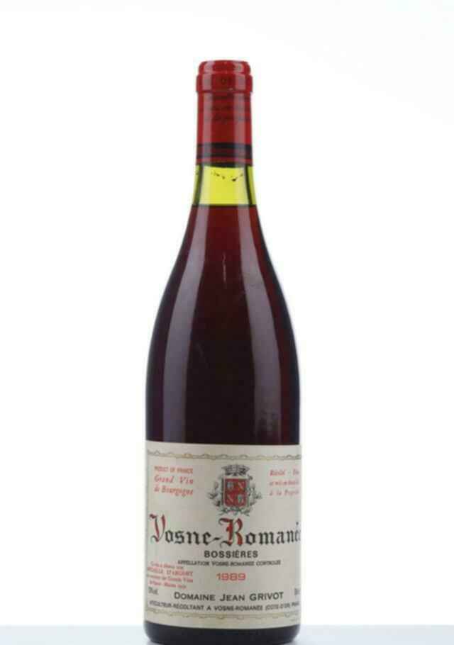 Jean Grivot Vosne Romanee Bossieres 1989