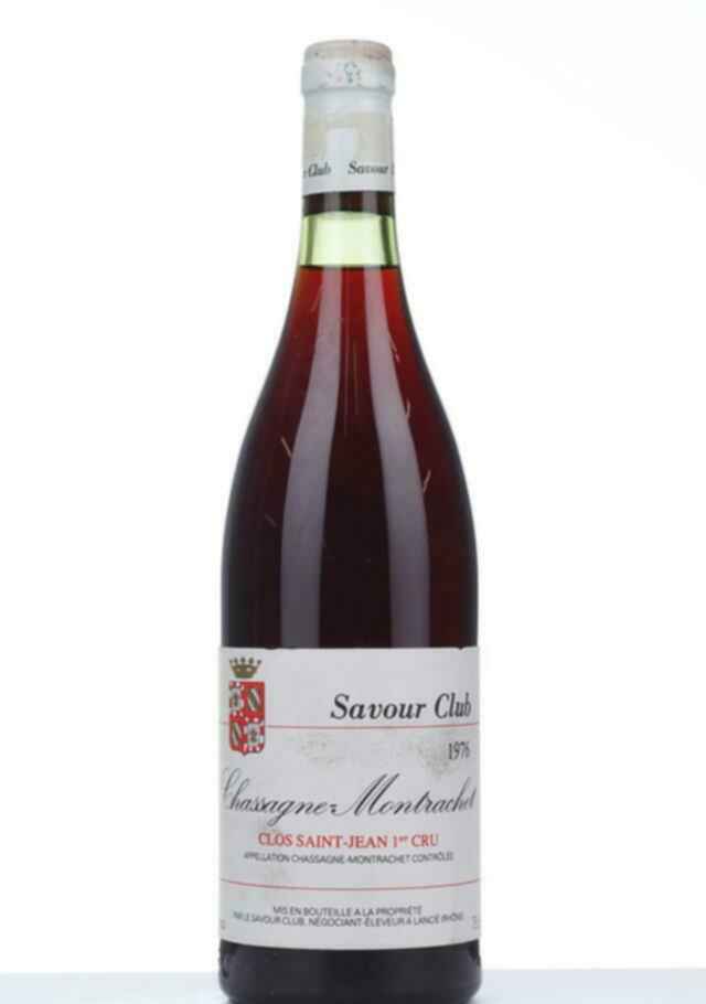 Savour Club Chassagne Montrachet 1er Cru Clos St Jean  Rouge 1976