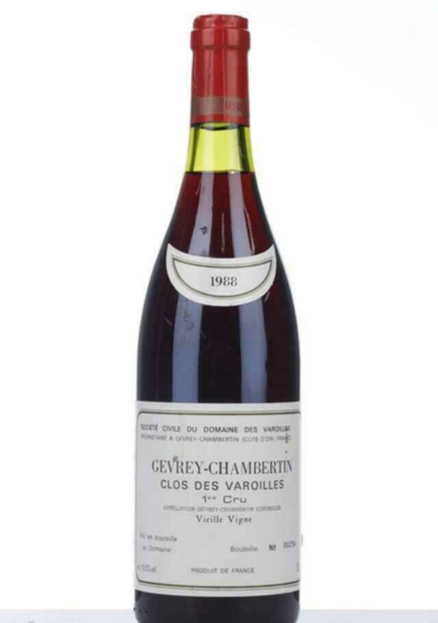 Domaine Des Varoilles Gevrey Chambertin Clos Des Varoilles Vieilles Vignes 1er Cru 1988