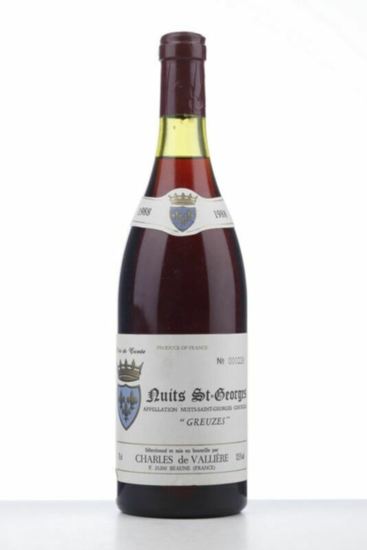 Charles De Valliere Nuits St Georges Greuzes (rouge), 1988