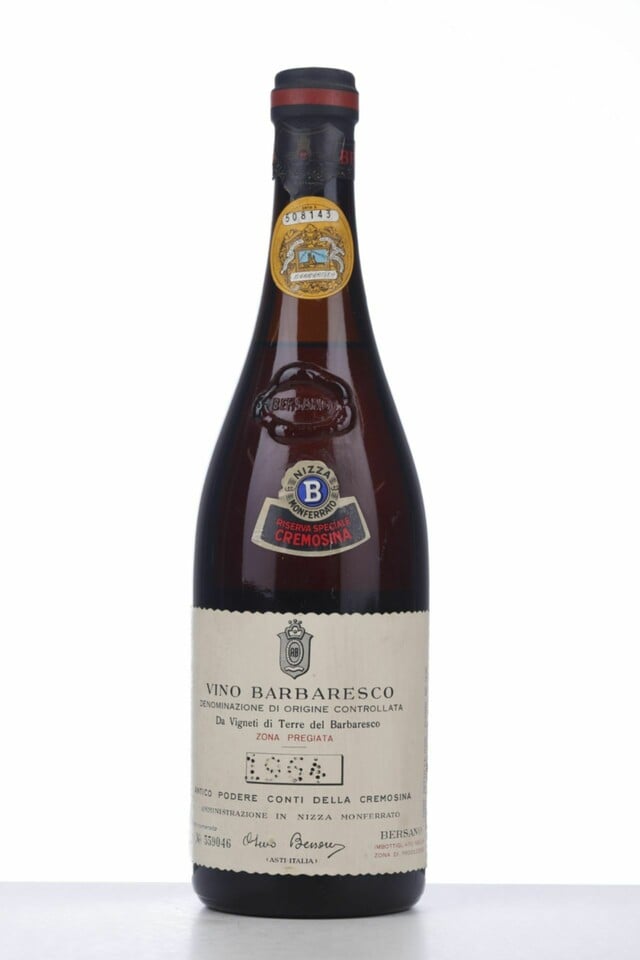 Bersano Barbaresco Riserva Speciale Cremosin, 1964