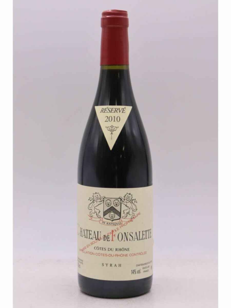 Rayas Chateau De Fonsalette Reserve Syrah 2010