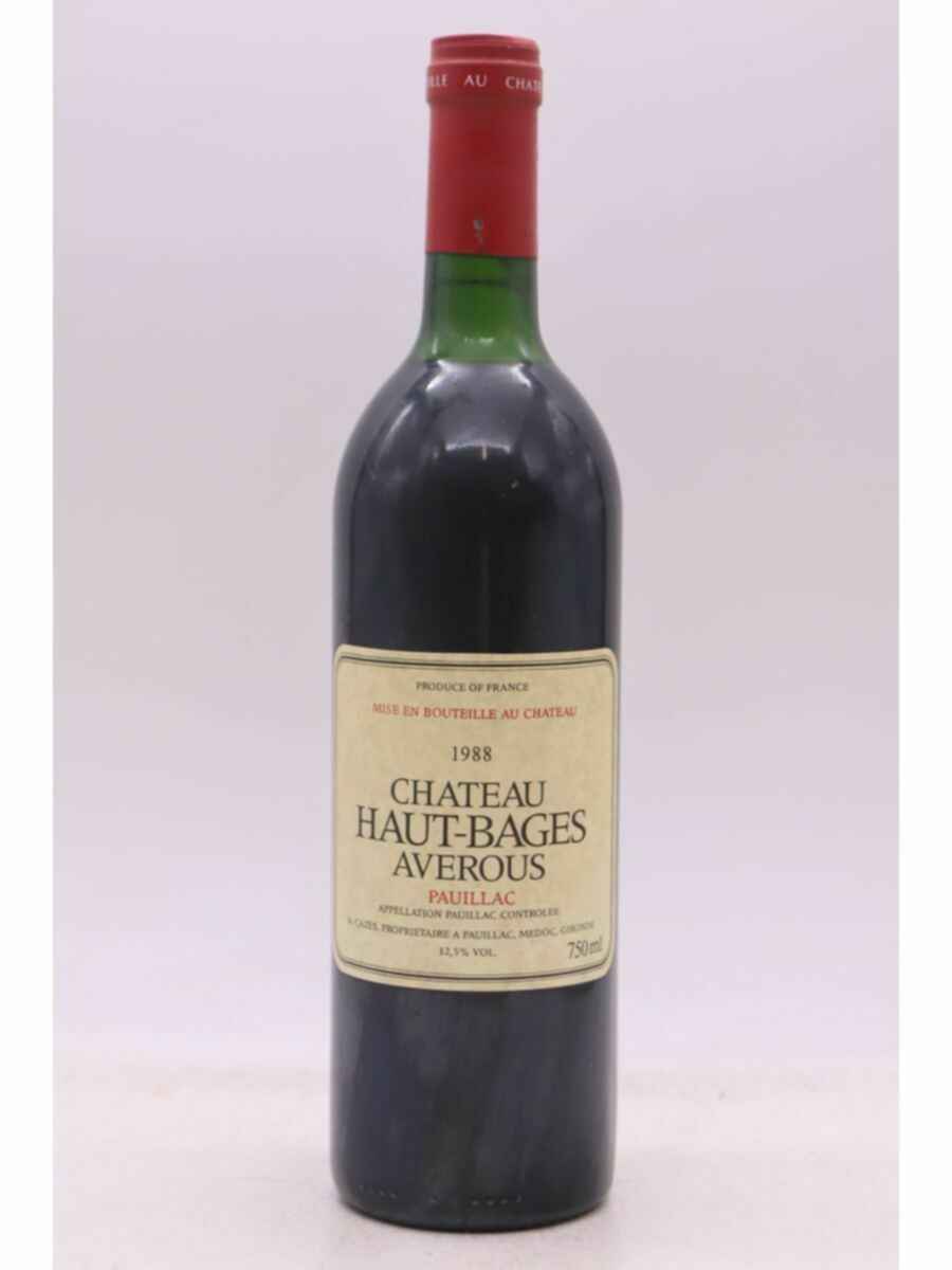 Chateau Lynch Bages Haut Bages Averous 1988