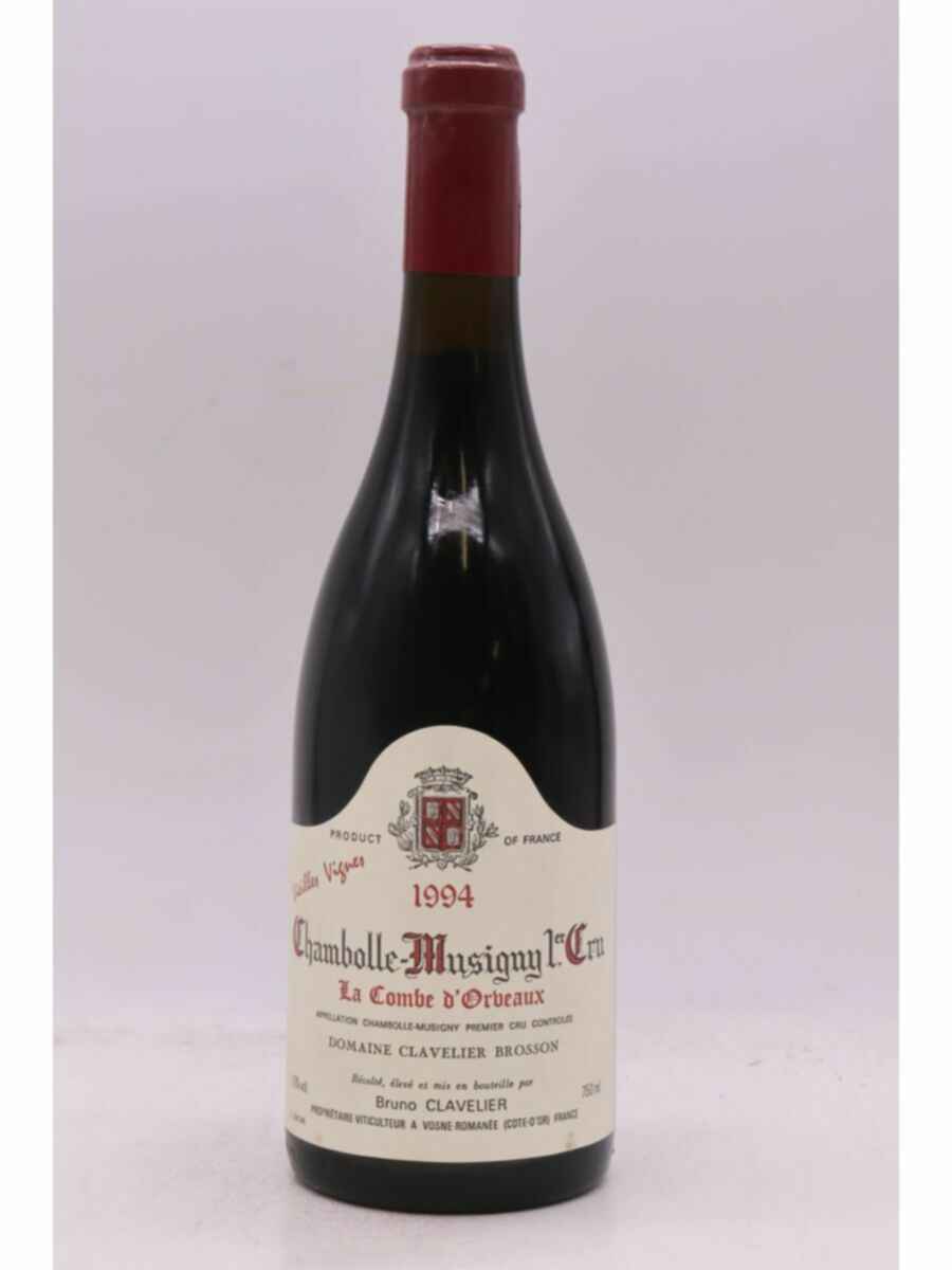 Bruno Clavelier Chambolle Musigny La Combe D'orveaux 1er Cru 1994