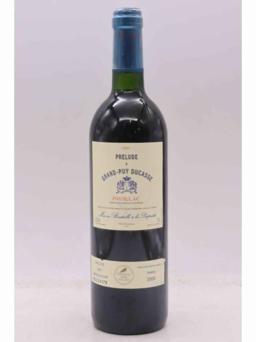 Chateau Grand-puy-ducasse Prelude À Grand-puy Ducasse 2003