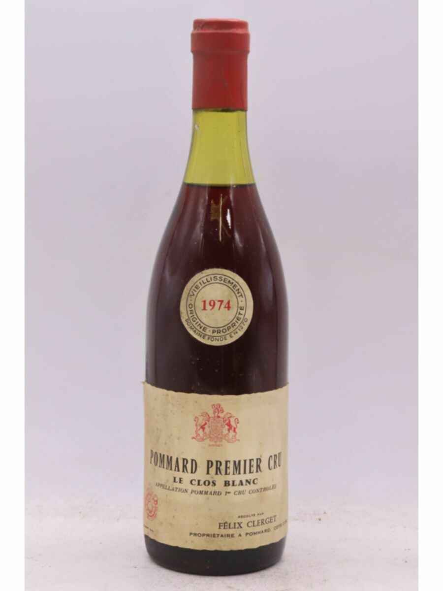 Felix Clerget Pommard Le Clos Blanc 1er Cru 1974