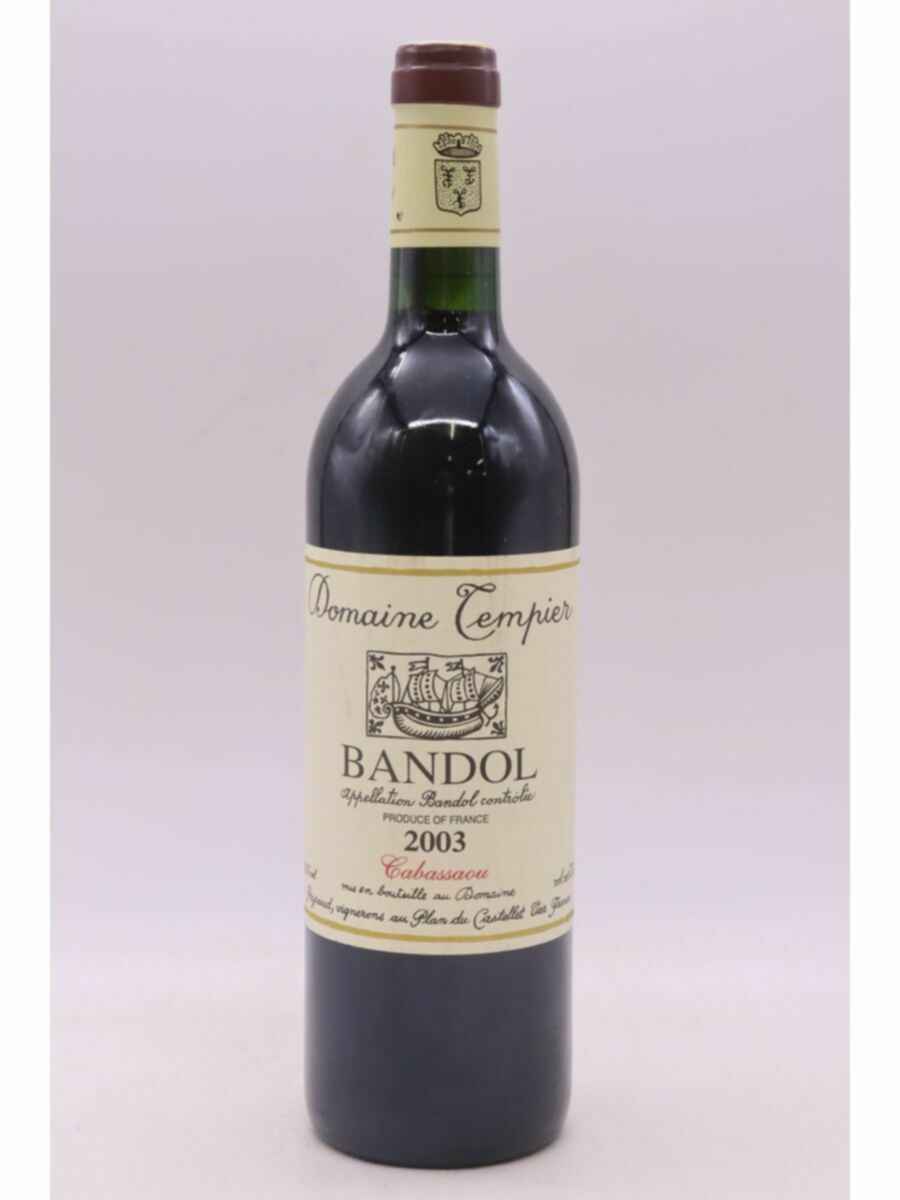 Tempier Bandol Cabassaou 2003