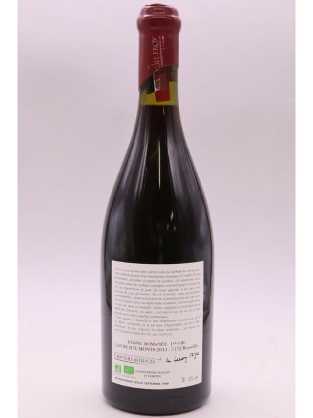 Leroy Vosne Romanee Les  Beaux Monts 1er Cru, 2013