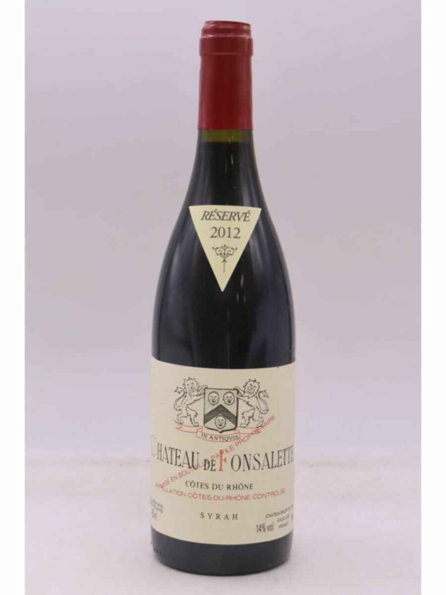 Rayas Chateau De Fonsalette Reserve Syrah 2012