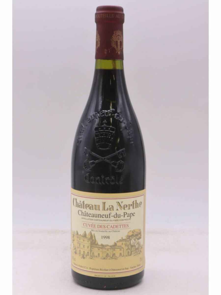 Chateau La Nerthe Chateauneuf Du Pape La Nerthe Cuvee Des Cadettes 1998