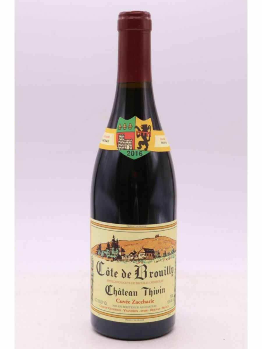Chateau Thivin Cotes De Brouilly Cuvee Zaccharie 2016