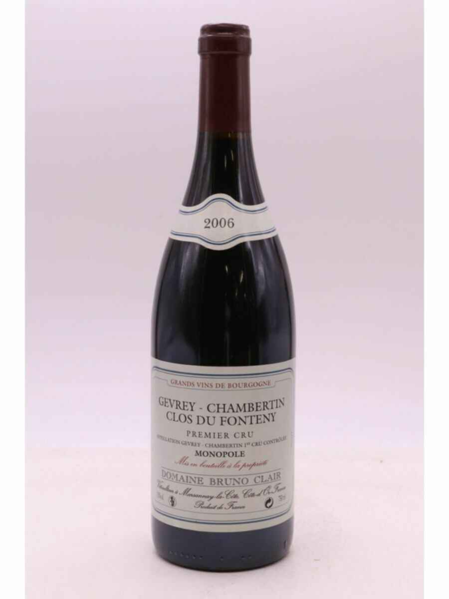Bruno Clair Gevrey Chambertin Clos Du Fonteny 1er Cru 2006