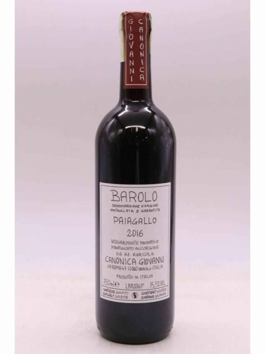 Giovanni Canonica Barolo Paiagallo 2016