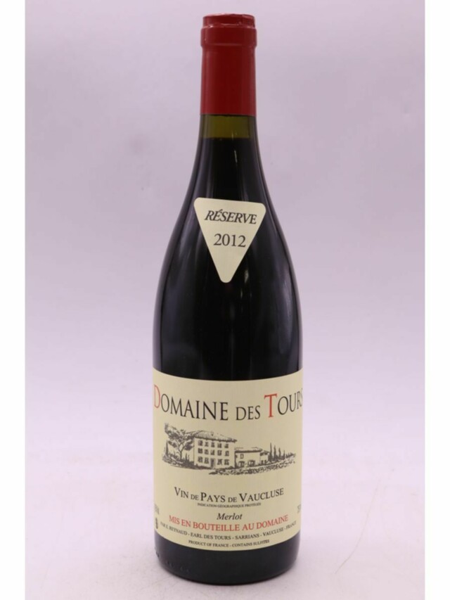 Rayas Domaine Des Tours  Vaucluse Merlot Reserve, 2012