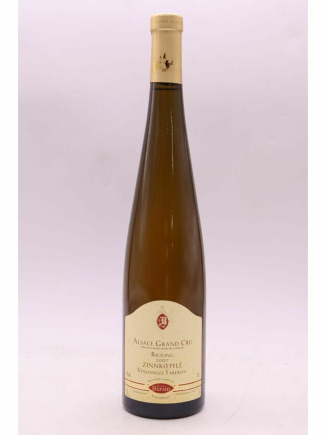 Agathe Bursin Alsace Grand Cru Riesling Zinnkoepfle Vendanges Tardives, 2007