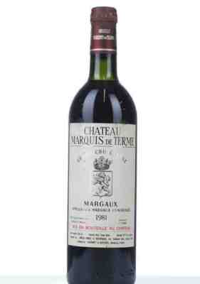 Chateau Marquis De Terme 1981